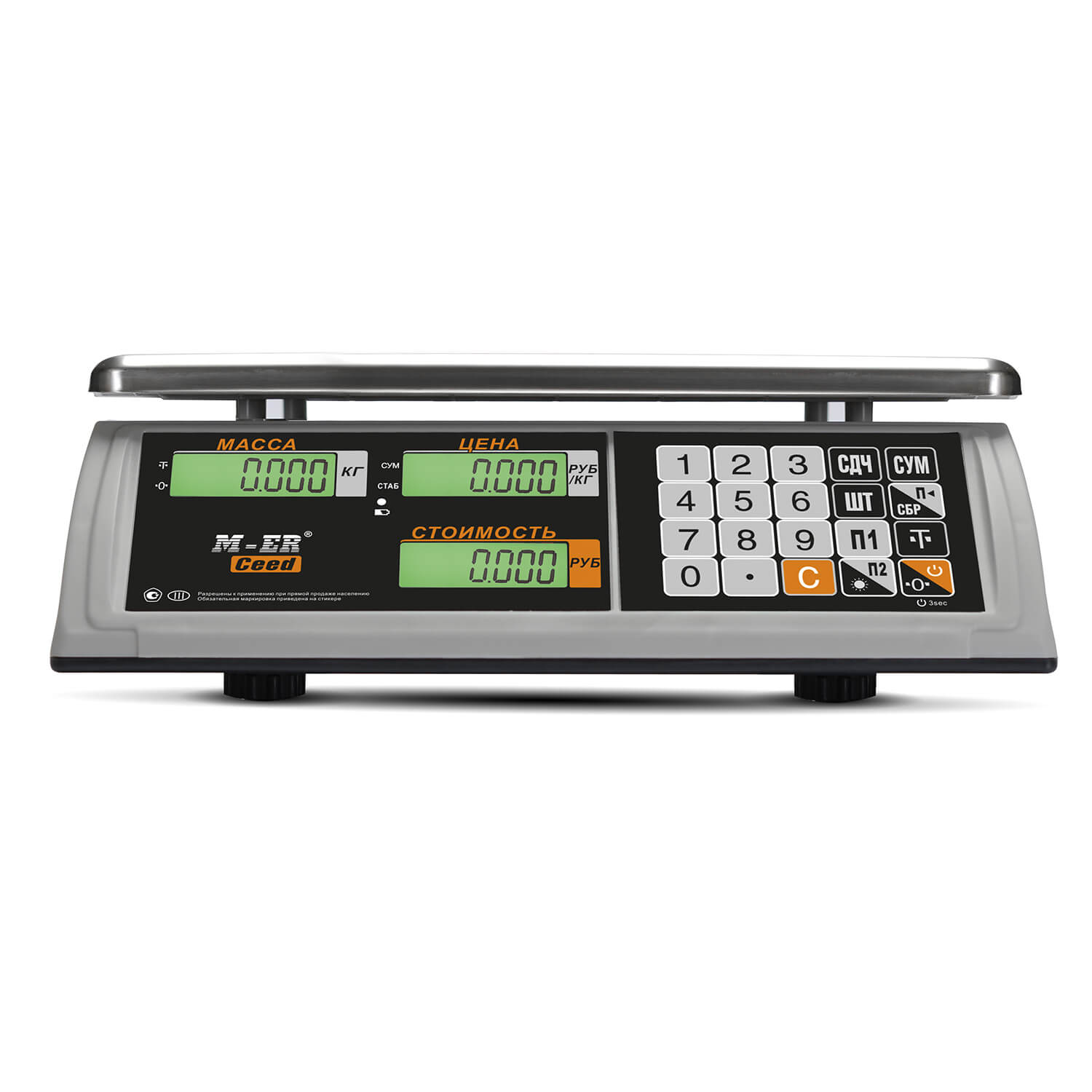 Торговые настольные весы M-ER 327 AC-32.5 "Ceed" LCD (3019)